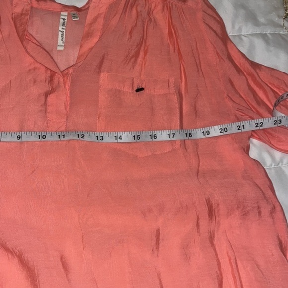 Grand & Greene Lightweight Sheer Coral Top - Picture 7 of 7